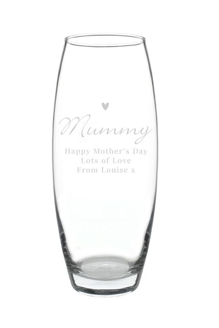 Personalised Memento Company Women's Personalised Love Heart Bullet Vase in Clear - image 1