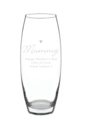 Personalised Memento Company Women's Personalised Love Heart Bullet Vase in Clear - thumbnail 1