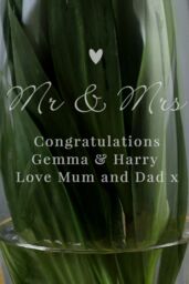 Personalised Memento Company Women's Personalised Love Heart Bullet Vase in Clear - thumbnail 3