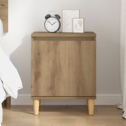 Berkfield Home Artisan Oak Bedside Table Artisan oak MDF 40 x 30 x 50 cm in Brown - thumbnail 4