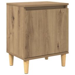 Berkfield Home Artisan Oak Bedside Table Artisan oak MDF 40 x 30 x 50 cm in Brown - thumbnail 2