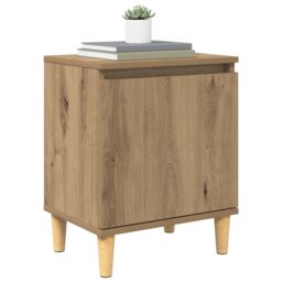 Berkfield Home Artisan Oak Bedside Table Artisan oak MDF 40 x 30 x 50 cm in Brown - thumbnail 3