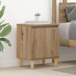 Berkfield Home Artisan Oak Bedside Table Artisan oak MDF 40 x 30 x 50 cm in Brown