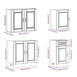 Berkfield Home 7 Piece Kitchen Cabinet Set Kalmar Grey Sonoma Engineered Wood - thumbnail 9