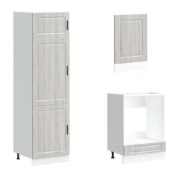 Berkfield Home 7 Piece Kitchen Cabinet Set Kalmar Grey Sonoma Engineered Wood - thumbnail 5
