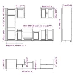 Berkfield Home 7 Piece Kitchen Cabinet Set Kalmar Grey Sonoma Engineered Wood - thumbnail 8