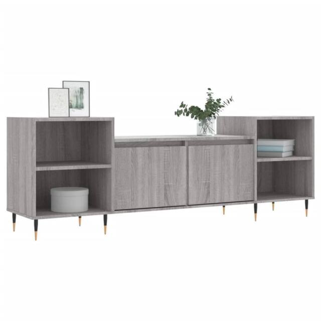 Berkfield Home TV Cabinet Grey Sonoma 160x35x55 cm Engineered Wood - Size: 160 x 35 x 55 cm - image 1