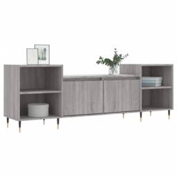 Berkfield Home TV Cabinet Grey Sonoma 160x35x55 cm Engineered Wood - Size: 160 x 35 x 55 cm - thumbnail 1
