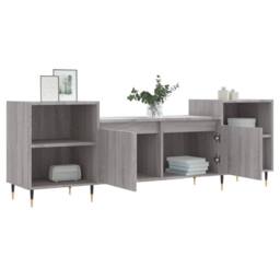 Berkfield Home TV Cabinet Grey Sonoma 160x35x55 cm Engineered Wood - Size: 160 x 35 x 55 cm - thumbnail 4