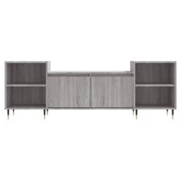 Berkfield Home TV Cabinet Grey Sonoma 160x35x55 cm Engineered Wood - Size: 160 x 35 x 55 cm - thumbnail 5