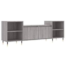 Berkfield Home TV Cabinet Grey Sonoma 160x35x55 cm Engineered Wood - Size: 160 x 35 x 55 cm - thumbnail 3