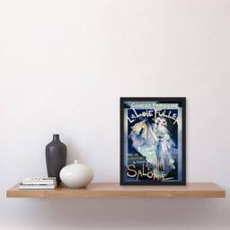 Artery8 Salome Ballet Vintage Advert Vintage Framed Wall Art Print de Feure in Blue - Size: A4 - thumbnail 4