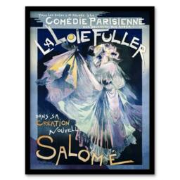 Artery8 Salome Ballet Vintage Advert Vintage Framed Wall Art Print de Feure in Blue - Size: A4 - thumbnail 1