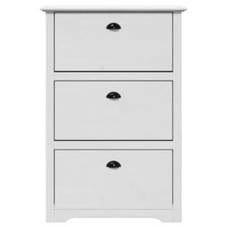Berkfield Home Shoe Rack BODO White 80x35x118 cm - Size: 80 x 35 x 118 cm - thumbnail 4