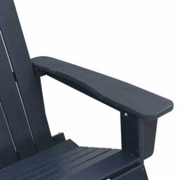 Berkfield Home Modern Adirondack Rocking Chair Navy Blue 73.5x92x90 cm HDPE - thumbnail 7