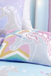 Bedlam Women's 'Ombre Unicorn' Glow in the Dark Duvet Cover Set in Lilac - Size: Single - thumbnail 5