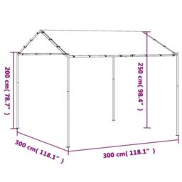 Berkfield Home Spacious Canopy Tent Beige 3x3 m Steel & Fabric - thumbnail 9