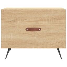 Berkfield Home Coffee Table Sonoma Oak 50x50x40 cm Engineered Wood in Brown - Size: 50 x 50 x 40 cm - thumbnail 5