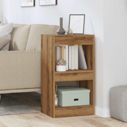 Berkfield Home Book Cabinet/Room Divider Artisan Oak 40x30x72 cm in Brown - Size: 40 x 30 x 72 cm - thumbnail 3