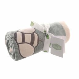 Ziggle Baby Blanket Sage Green Bumble Bee - Size: 75 cm x 100 cm - thumbnail 1