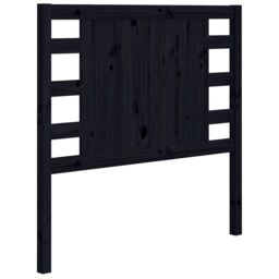 Berkfield Home Headboard Black 96x4x100 cm Solid Wood Pine - Size: 96 x 4 x 100 cm - thumbnail 2