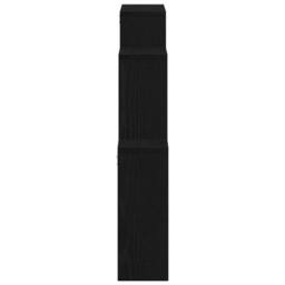 Berkfield Home Modern Black Oak Wall Cabinet - 80x15x78.5 cm, Made from Engineer - Size: 80x15x78.5 cm - thumbnail 7