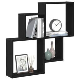 Berkfield Home Modern Black Oak Wall Cabinet - 80x15x78.5 cm, Made from Engineer - Size: 80x15x78.5 cm - thumbnail 1