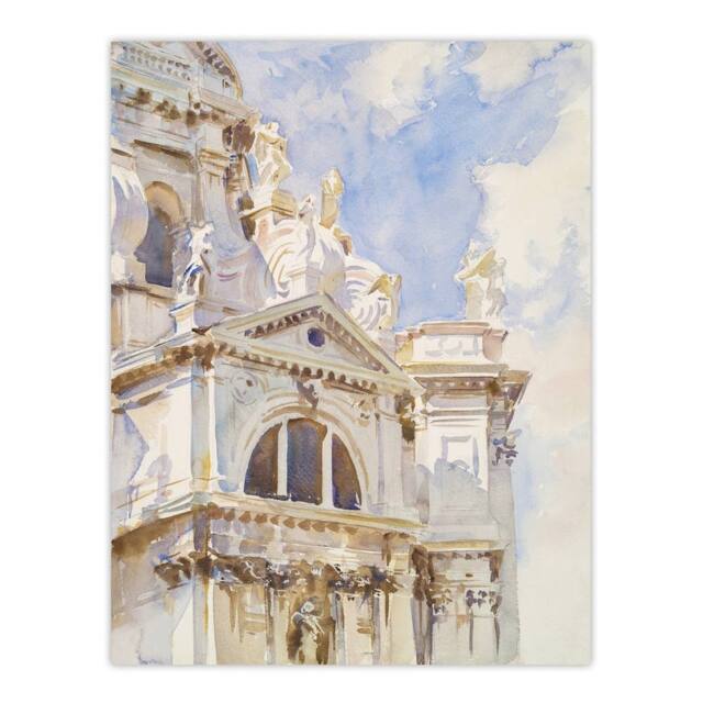 "Artery8 La Salute Church Venice Watercolour Sargent Wall Art Poster Print - Size: W18"" x H24""" - image 1