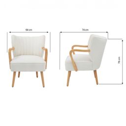 GFW Enzo Boucle Teddy Accent Chair in Cream - thumbnail 6