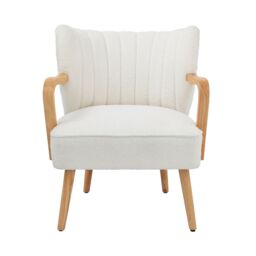 GFW Enzo Boucle Teddy Accent Chair in Cream - thumbnail 2