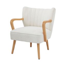 GFW Enzo Boucle Teddy Accent Chair in Cream - thumbnail 3