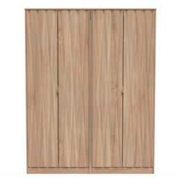 Ready Assembled 2 U Dallas Quad Wardrobe (Ready Assembled) in Light Oak