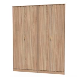 Ready Assembled 2 U Dallas Quad Wardrobe (Ready Assembled) in Light Oak - thumbnail 3