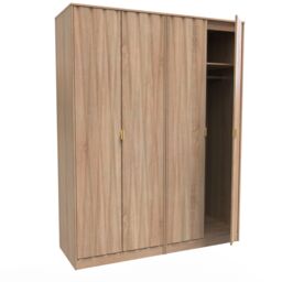 Ready Assembled 2 U Dallas Quad Wardrobe (Ready Assembled) in Light Oak - thumbnail 6