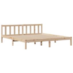 Berkfield Home Bookcase Bed without Mattress 180x200 cm Super King Solid Wood Pine in Brown - thumbnail 5
