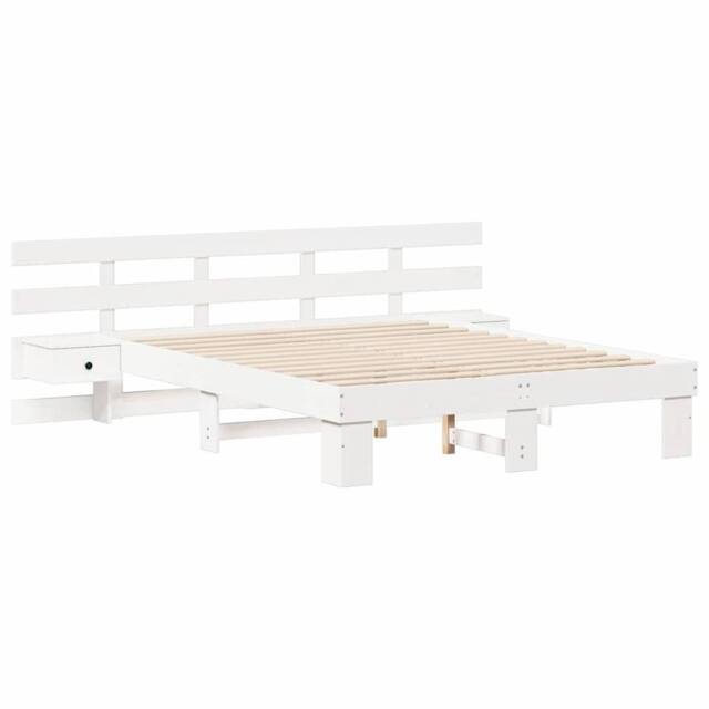Berkfield Home with Drawer White 150 x 200 cm Wood - image 1