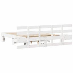 Berkfield Home with Drawer White 150 x 200 cm Wood - thumbnail 7