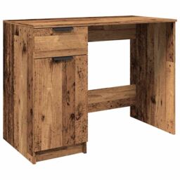 Berkfield Home Desk Old Wood 100x50x75 cm Engineered Wood in Brown - Size: 100 x 50 x 75 cm - thumbnail 2