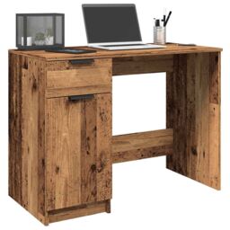 Berkfield Home Desk Old Wood 100x50x75 cm Engineered Wood in Brown - Size: 100 x 50 x 75 cm - thumbnail 1