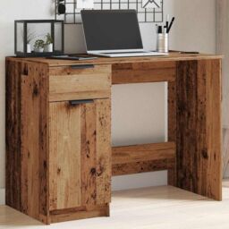 Berkfield Home Desk Old Wood 100x50x75 cm Engineered Wood in Brown - Size: 100 x 50 x 75 cm - thumbnail 4