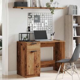 Berkfield Home Desk Old Wood 100x50x75 cm Engineered Wood in Brown - Size: 100 x 50 x 75 cm - thumbnail 3