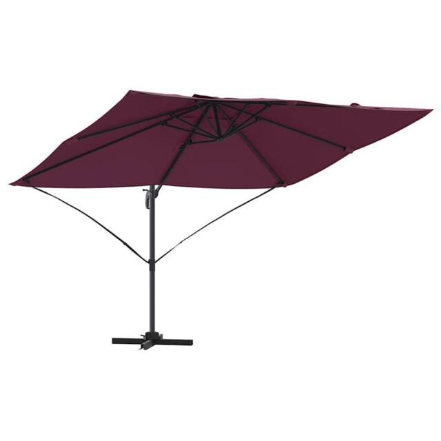 Berkfield Home Cantilever Umbrella Bordeaux Red Polyester, Steel Large in Burgundy - image 1