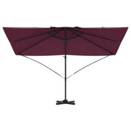 Berkfield Home Cantilever Umbrella Bordeaux Red Polyester, Steel Large in Burgundy - thumbnail 5