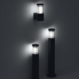 Netlighting Tronco 1 Light Outdoor Short Bollard Anthracite IP44 E27 in Black - thumbnail 2