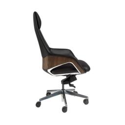 Angel Cerda Swivel Office Chair in Leatherette in Black - thumbnail 7