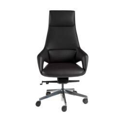 Angel Cerda Swivel Office Chair in Leatherette in Black - thumbnail 2