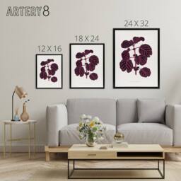 "Artery8 AF Lydon B Fawcett Pink Achyranthes Verschaffeltii Framed Canvas Art in White - Size: W12"" x H16""" - thumbnail 4