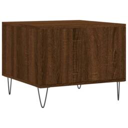 Berkfield Home Coffee Table Brown Oak 50x50x40 cm Engineered Wood - Size: 50 x 50 x 40 cm - thumbnail 8
