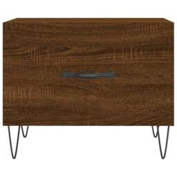 Berkfield Home Coffee Table Brown Oak 50x50x40 cm Engineered Wood - Size: 50 x 50 x 40 cm - thumbnail 5