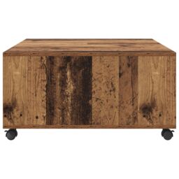 Berkfield Home Coffee Table Old wood 75 x 75 x 38 cm Engineered wood in Brown - thumbnail 6